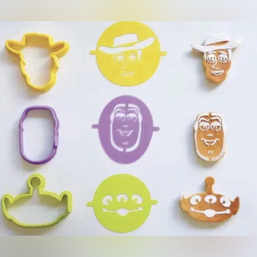 Pampered Chef Disney Pixar Toy Story 4-Pancake Molds & Stencil New in Bag - Picture 2 of 8